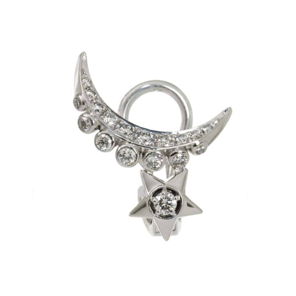 Chanel Comet Diamond Earring, 18K White Gold (750), Star Design, Single Earri...